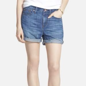 Madewell Medium Wash Cut Off Cuffed Whiskered 4.75